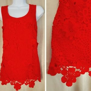 NWOT Laffaire crochet lace top L
